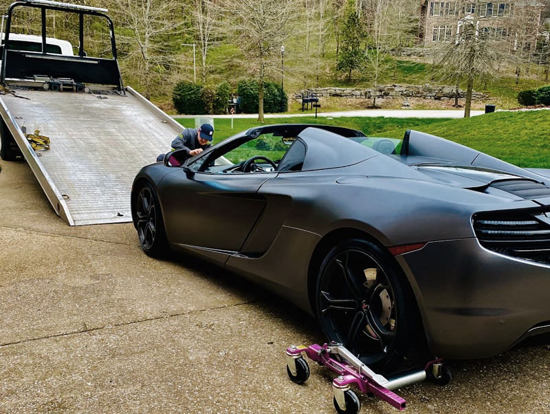 All Out Towing Nashville Towing Service Loading Car on Flatbed Tow Truck