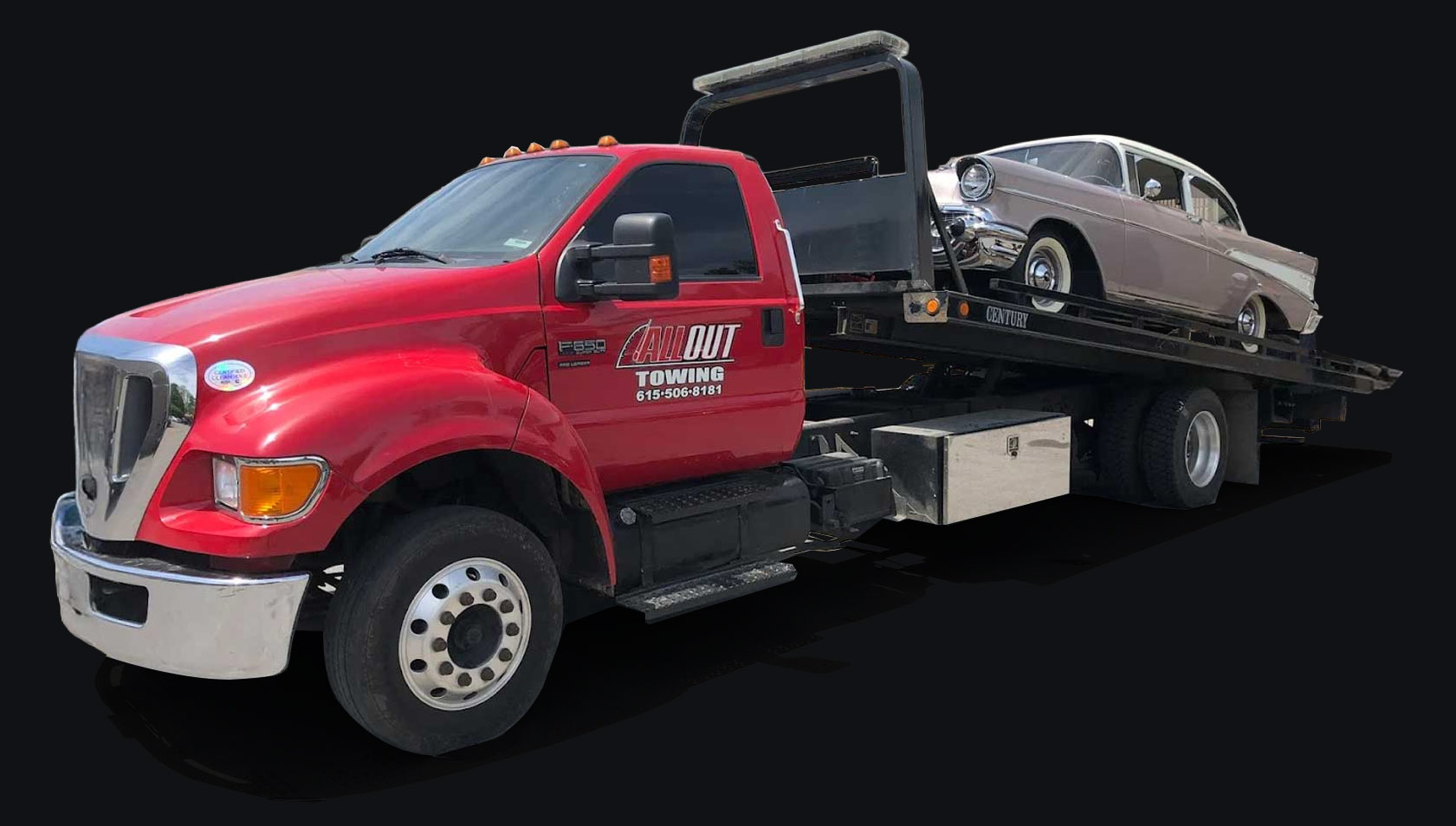 Roadside Assistance Nashville Tennessee All Out Towing Flatbed Tow Truck